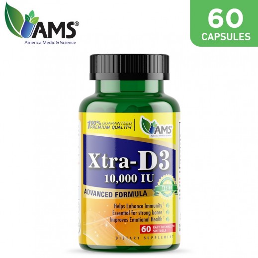 AMS XTRA-D3 10000 IU 60 Capsules - delivered by The Pharmacy - within 2 Hours