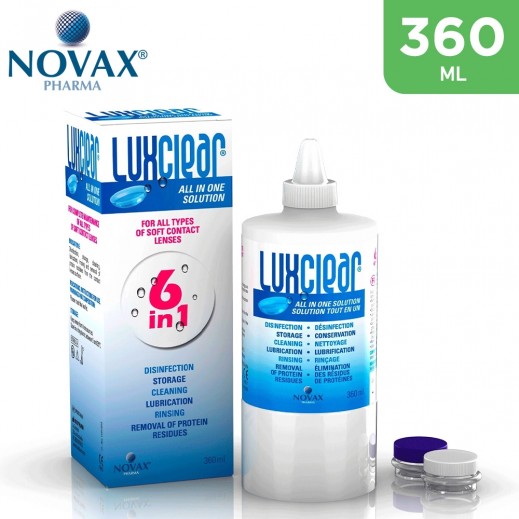 Buy LuxClear Contact Lenses Solution 360 ml delivered by Pharmazone