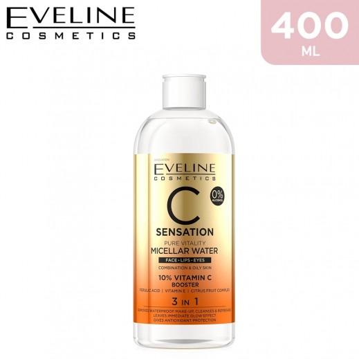 Eveline Vitamin C 3in1 Micellar Water 400ml - delivered by Pharmazone Pharmacy - within 2 Hours