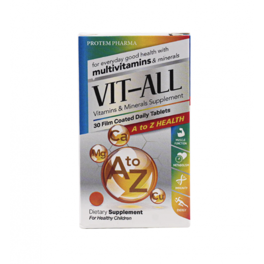Protem Pharma Vit-All A To Z 30 Tablets - delivered by The Pharmacy - within 2 Hours