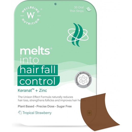 Wellbeing Nutrition Melts Into Hair Fall Control 30 Strips - delivered by Pharmazone Pharmacy - within 2 Hours