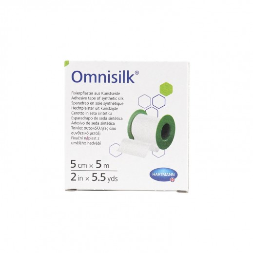 Hartmann Omnisilk Tape 5Cmx5M 1Pc - delivered by Pharmazone Pharmacy - within 2 Hours