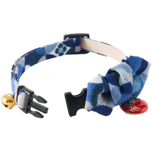 Buy Necoichi Daruma Charm Bow Tie Cat Collar 2135 cm Blue