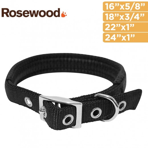 Rosewood Soft Protection Dog Collar Black  - delivered by Petzone within 4 working hours