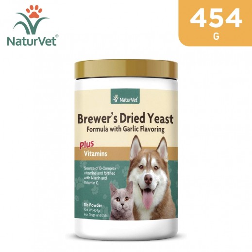 NaturVet Brewer’s Dried Yeast Formula With Garlic 454 g - delivered by Petzone within 4 working hours