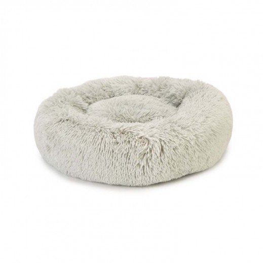 Beeztees Kitten Vako Plush Pet Bed Grey 50L × 50W × 18H Cm - delivered by Petzone within 4 working hours