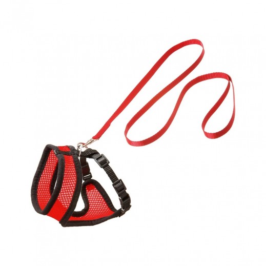 Karlie Cat Harness And Leash Red & Black - delivered by Petzone within 4 working hours