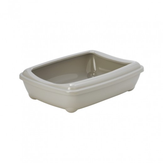 Moderna Arist-O-Tray Cat Litter Tray With Rim Warm Gray  - delivered by Petzone within 4 working hours