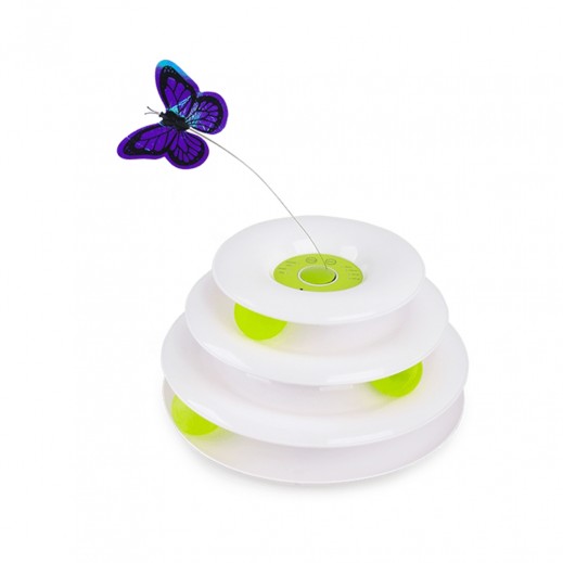 All For Paws Interactive Tower Of Tracks With Butterfly Cat Toy - delivered by Petzone within 4 working hours