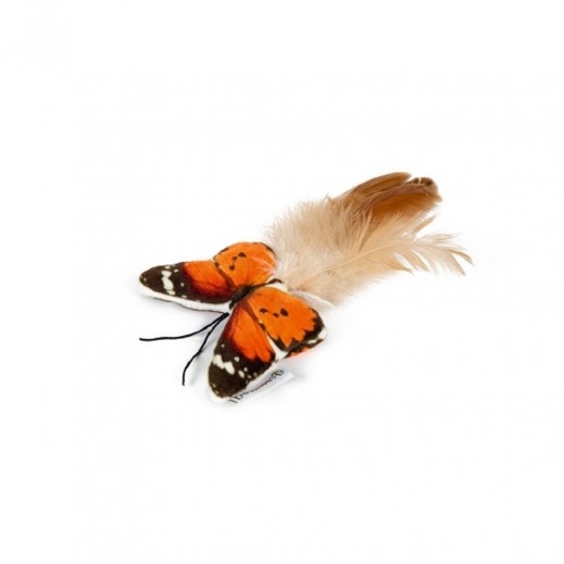 Beeztees Butterfly Flingo Cat Toy Orange - delivered by Petzone within 4 working hours