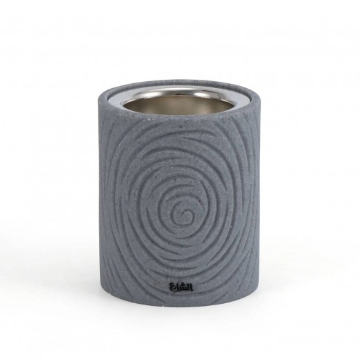 Al Shaya Perfumes Mubkhar Modern Cylindrical Grey Sandy - delivered by Taw9eel Within Working 24 Hours