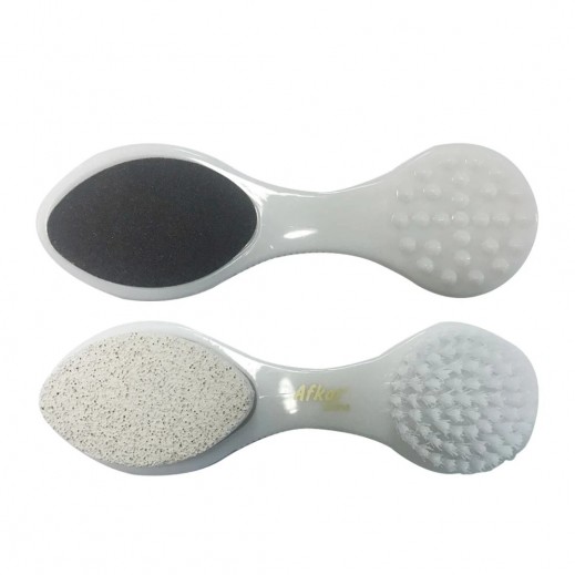 Afkar Double Side Pedicure Foot File White & Black - delivered by Taw9eel Within Working 24 Hours