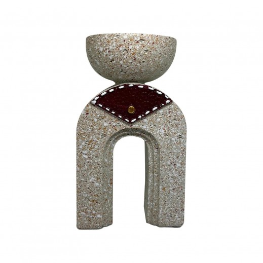 Alshaya Perfumes Incense Burner Beige with Base N Shape Design - delivered by Taw9eel Within Working 24 Hours