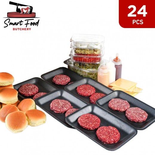 Fresh Burger Slider Box 24 Pcs - delivered by Smart Food Within 2 Working Hours