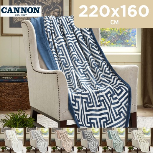Cannon Flannel Links Reverse Design Blanket 160 x 220 cm - delivered by SFC within 48 working hour 