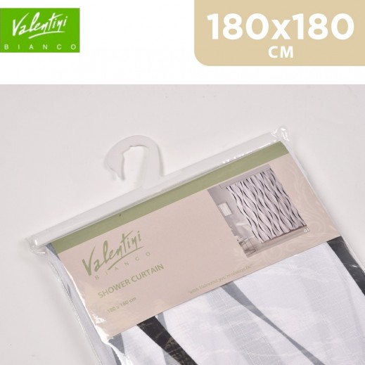 Valentini Patterned Shower Curtain 180 x 180 cm - delivered by Taw9eel within 48 working hour 