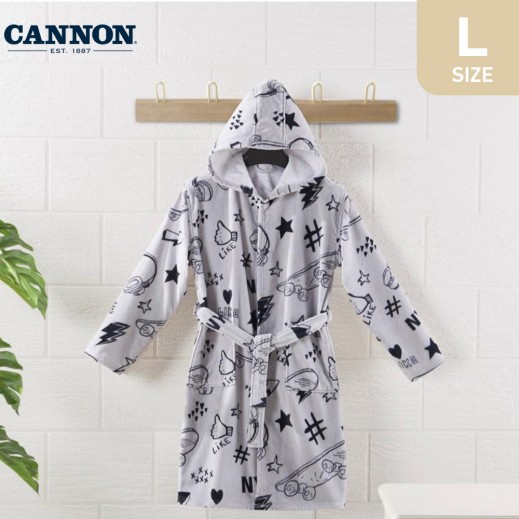 Cannon Cotton Velour Teens Bathrobe Large - delivered by SFC within 48 working hour 