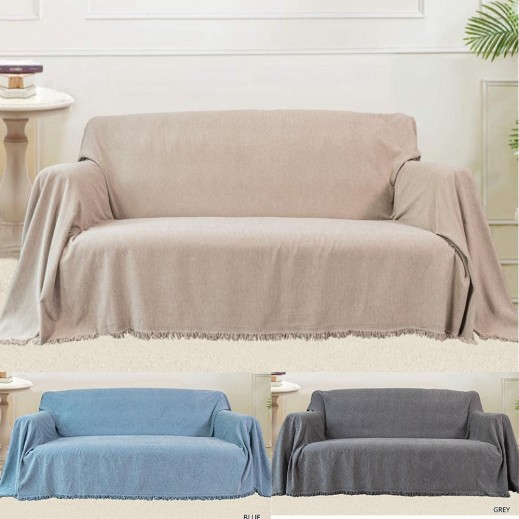 Cannon Premium Chanille Stain Resistant Sofa Cover 180 x 340 cm - delivered by Taw9eel within 48 working hour 