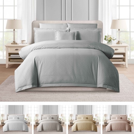 Cannon Twin Eyelet Embroidery Cotton Comforter 4 Pcs - delivered by Taw9eel within 48 working hour 