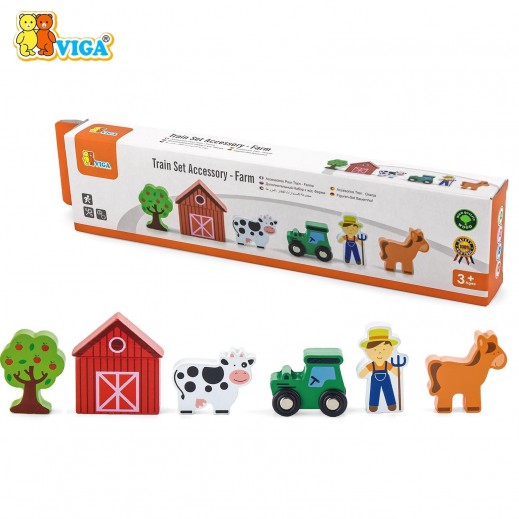 Viga Train Set Accessory Farm (2+ Years) - delivered by within 24 Hours 