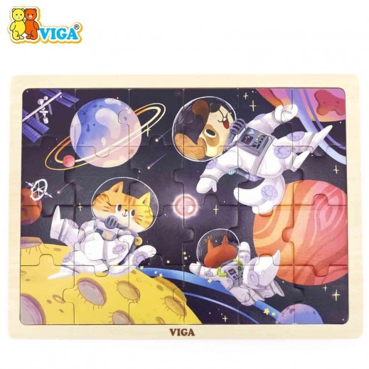 Viga Wooden Jigsaw space Puzzle 24 Pieces (2+ Years) - delivered by within 24 Hours 