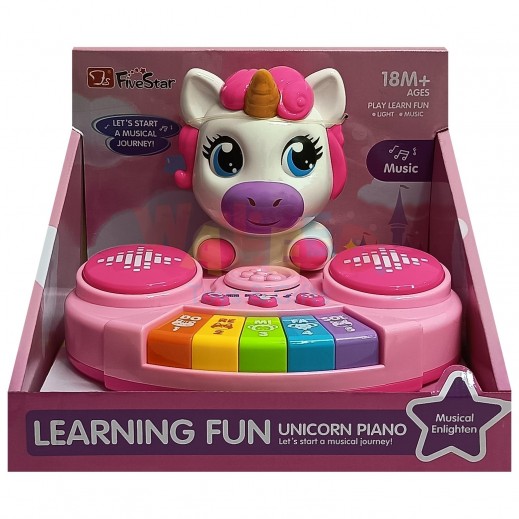 Learning Fun Unicorn Piano Colorful Musical Toy +18 Months - delivered by within 24 Hours 