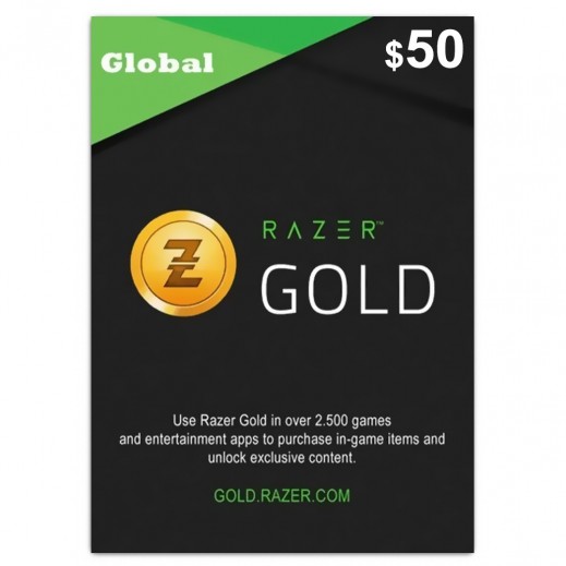 Razer Gold Pin $50 Global - Delivered by Whatsapp & Email
