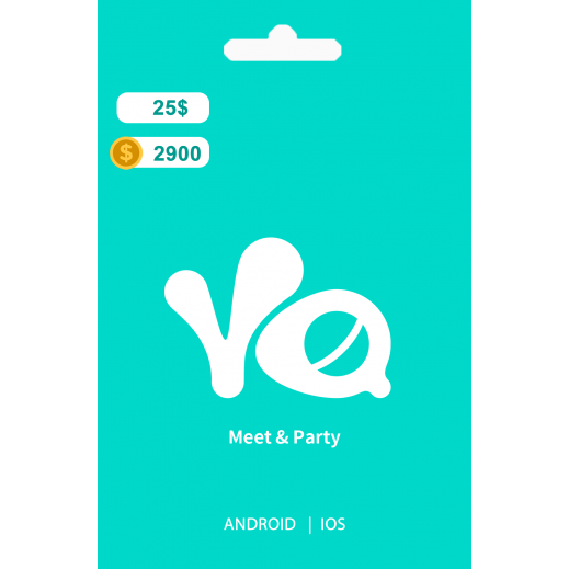 Yalla Live 2900 Gold - Delivered by Whatsapp & Email