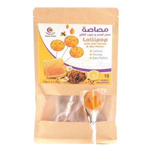 Mujezat Al Shifa Sidr Honey, Lemon & Bee Pollen Lollipops 100g 10Pcs
