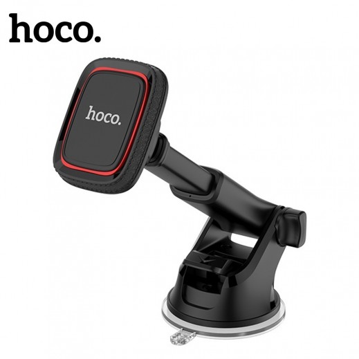 Hoco Magnetic Phone Holder Cool journey in-Car Dashboard Stretch Rod - Black & Red 