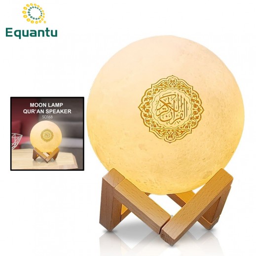 Equantu White Moon Lamp Quran Speaker - delivered by Taw9eel Fast