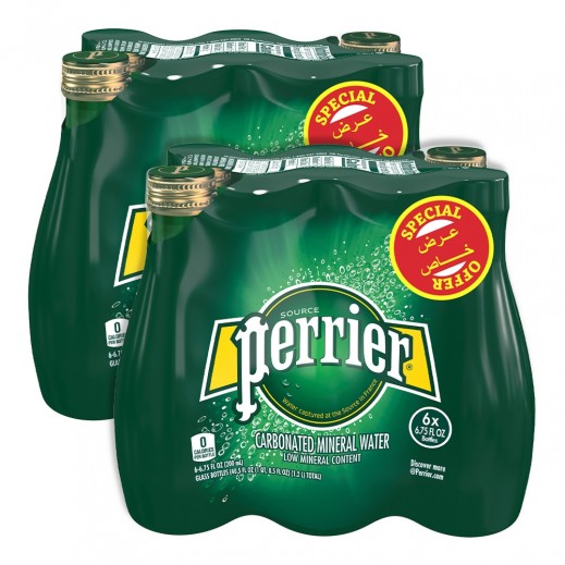 Perrier Natural Mineral Water 12 x 200 ml  - delivered by Taw9eel Fast