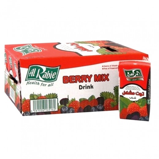 Al Rabie Berry Mix Juice 21 x 125 ml - delivered by Taw9eel Fast