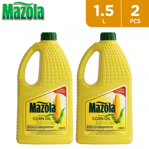 Mazola Corn Cooking Oil 2 x 1.5 L - delivered by Taw9eel Fast