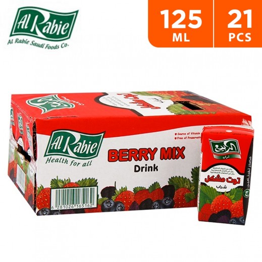 Al Rabie Berry Mix Drink 21 x 125 ml - delivered by Taw9eel Fast