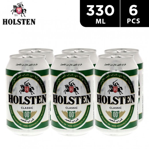 Holsten 0.0% Alcohol Classic Malt Beverage Can 6 x 330 ml - delivered by Taw9eel Fast