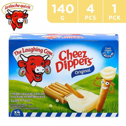 La Vache Quirit Dip & Crunch Cheese With Snack Sticks 4 Tubs 140 g