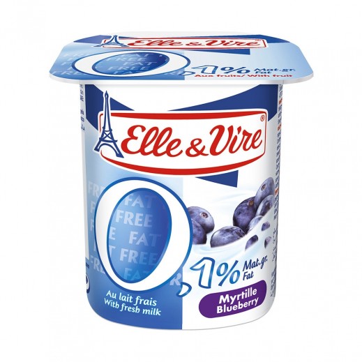 Elle & Vire Light Dairy Dessert Blueberry Yoghurt 125 g