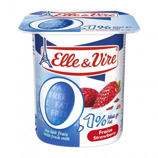 Elle & Vire Light Dairy Dessert Strawberry Yoghurt 125 g