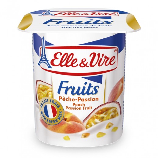 Elle & Vire Dairy Dessert Peach Yoghurt 125 g