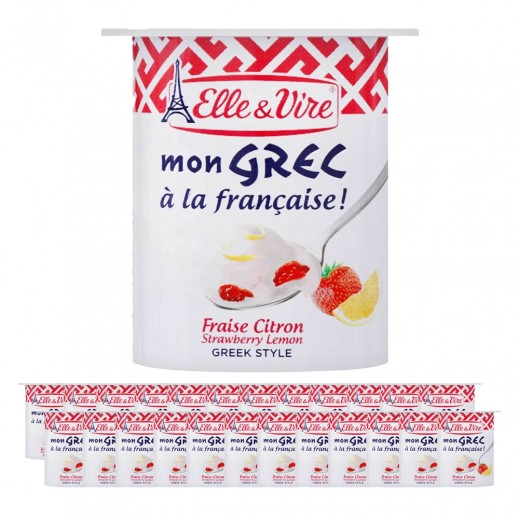 Elle & Vire Mon Grec Dairy Dessert Strawberry Greek Yoghurt 125 g