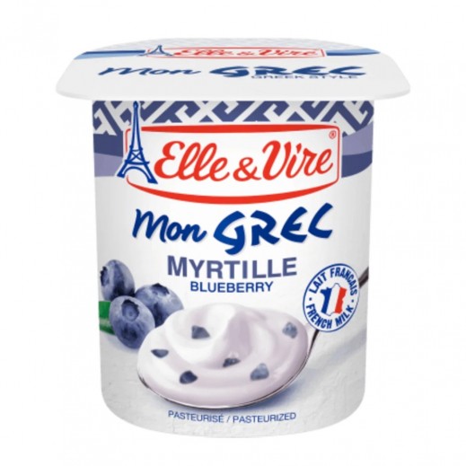 Elle & Vire Mon Grec Dairy Dessert Blueberry Greek Yoghurt 125 g