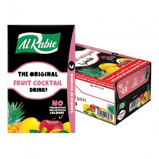 Al Rabie The Original Fruit Cocktail Drink 18 × 125ml