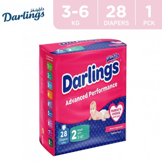 Darlings Advanced Stage 2 (3-6 Kg) Small 28 Diapers