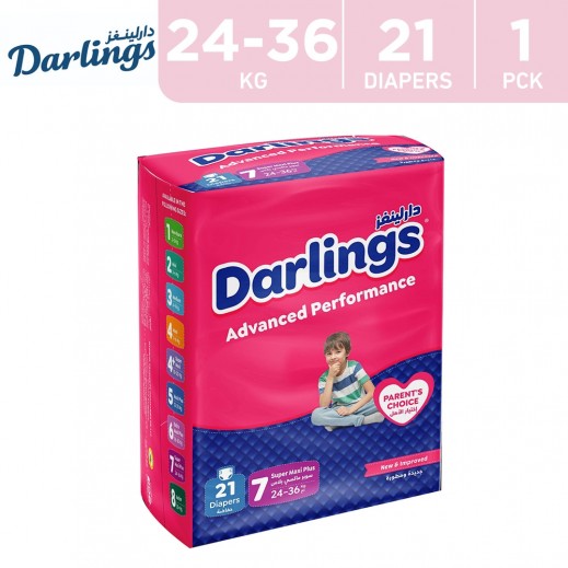 Darlings Advanced Stage 7 (24-36 Kg) Super Maxi Plus 21 Diapers