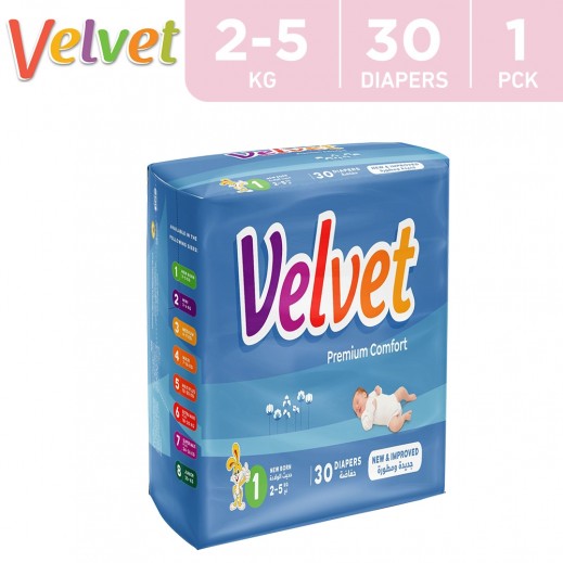 Velvet Comfort Family Stage 1 New Born (2-5 kg) 30 Diapers