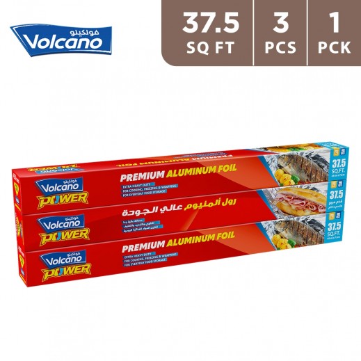 Volcano Power Aluminum Foil 37.5 SQ - 3 Pieces - delivered by Taw9eel Fast