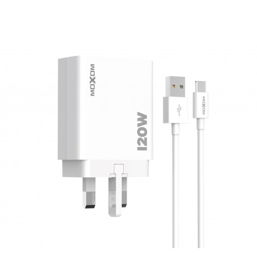 Daytime Fast Charger 120W By Moxom - delivered by Taw9eel Fast