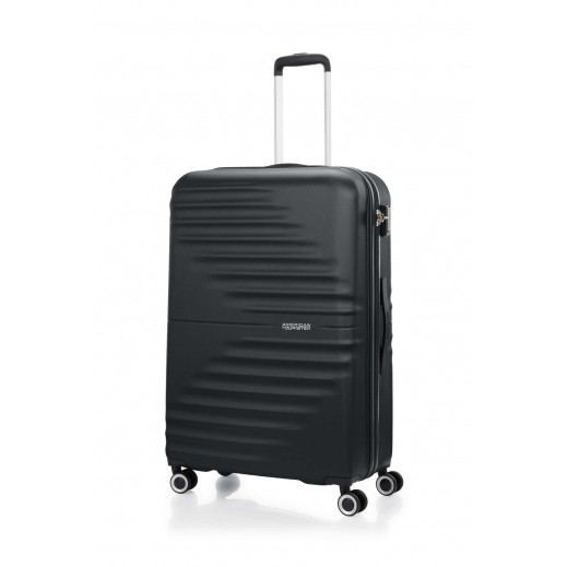  American Tourister Twist Waves Spinner 77/28 Tsa Rl Hardcase Luggage   - Black