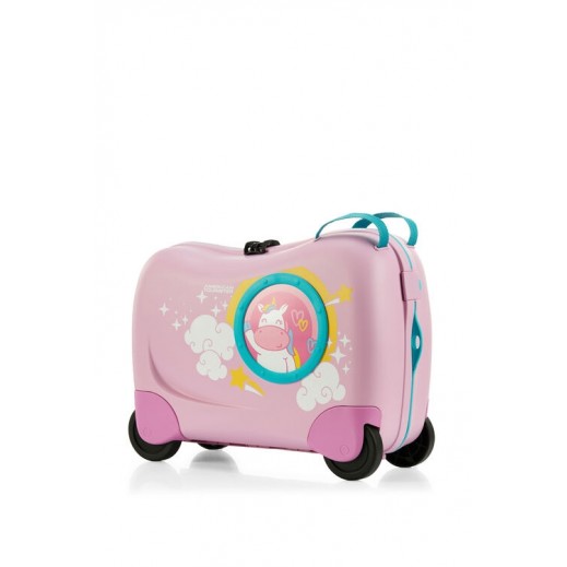 American Tourister Skittle Nxt Pink Unicorn Trolley Luggage Bag